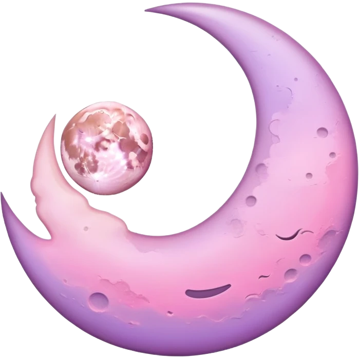 Light purple pink moon sleep emoji