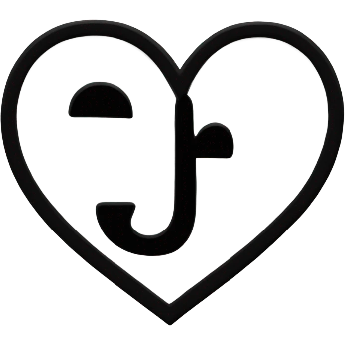The Letter J with a heart emoji