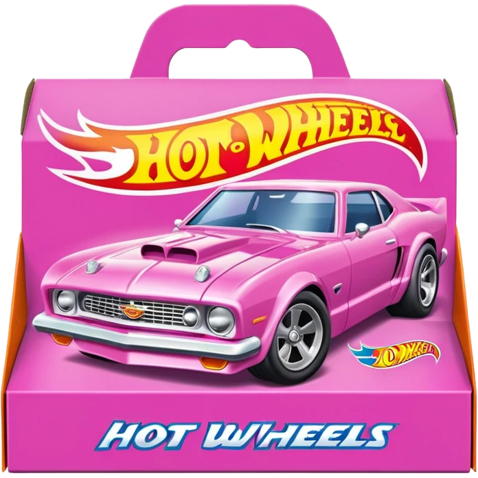 Машинка HotWheels розового цвета в классической упаковке HotWheels. emoji