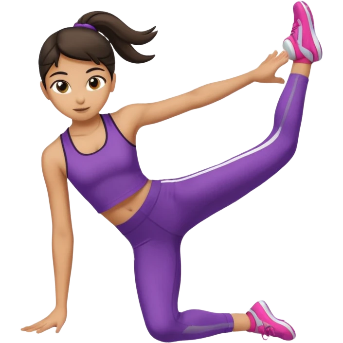 teen doing splits not wearing any clothing emoji