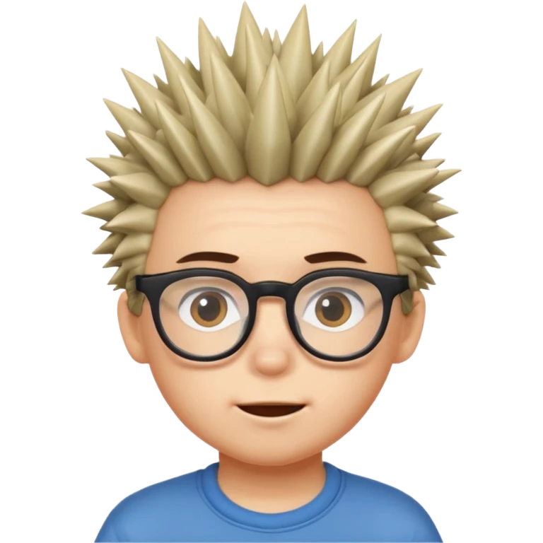 spiky haired kid with glassess emoji