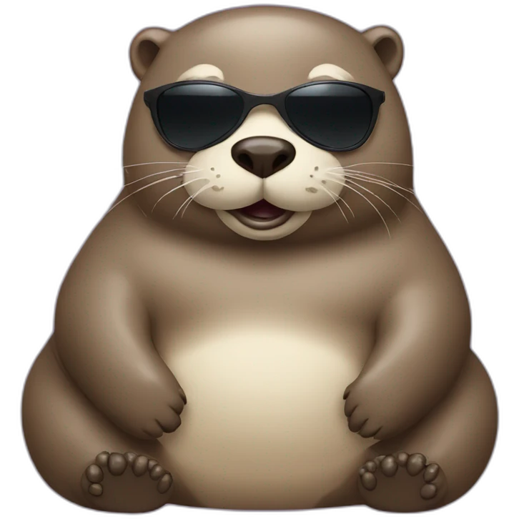 obese otter with sunglasses emoji