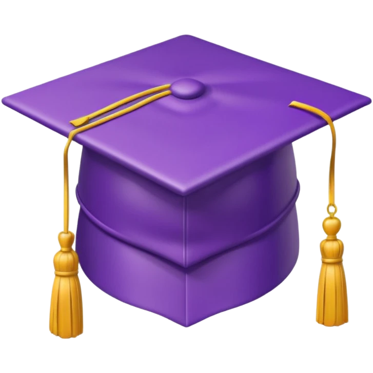 purple graduation hat 3d emoji emoji