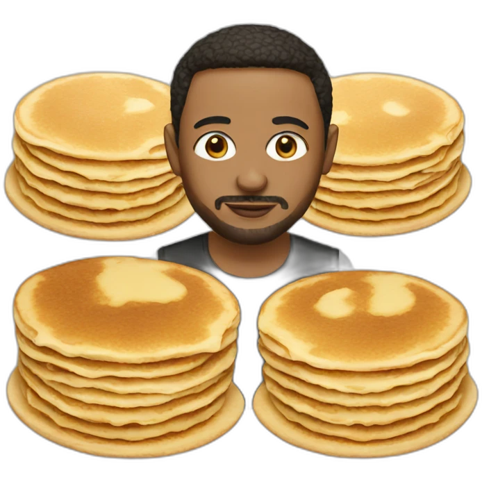 famous people eat pancake emoji