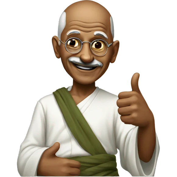 ghandi thumbs up emoji