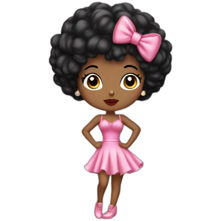 Betty boop traje negro emoji