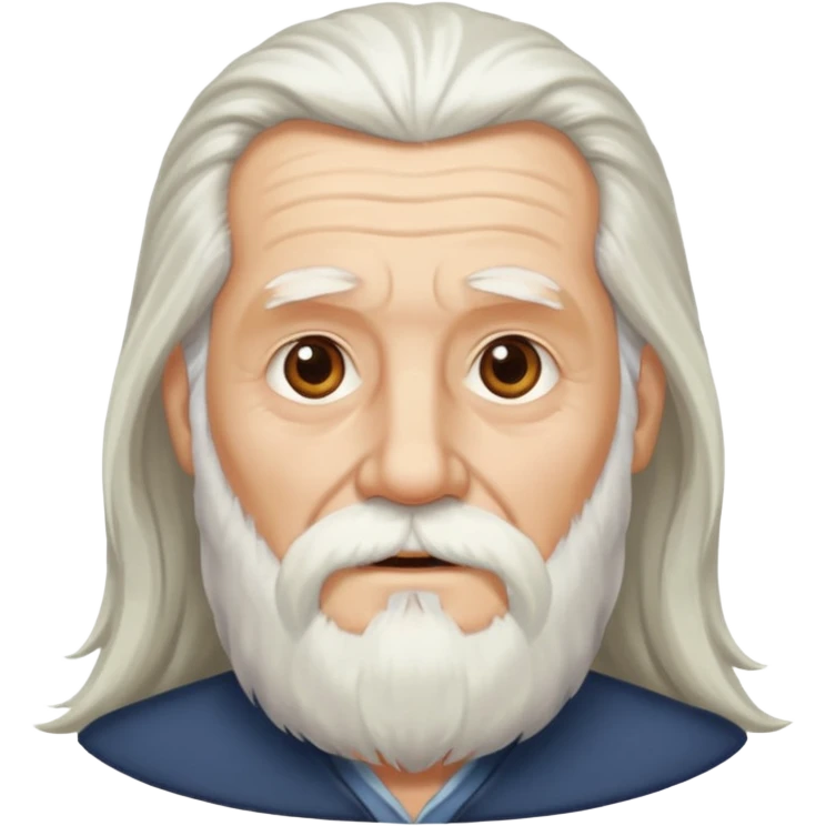 elderly man long hair and long bearded emoji