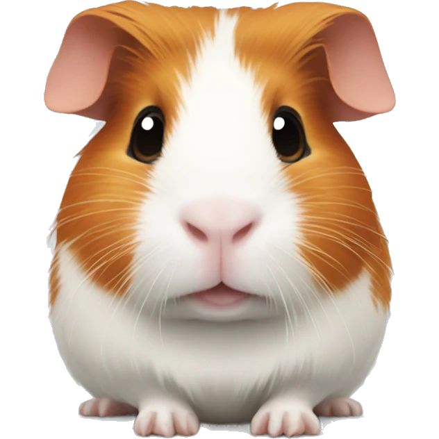 Ginger and white guinea pig emoji