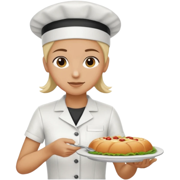 hazme una persona atendiendo en un comedor universitario emoji