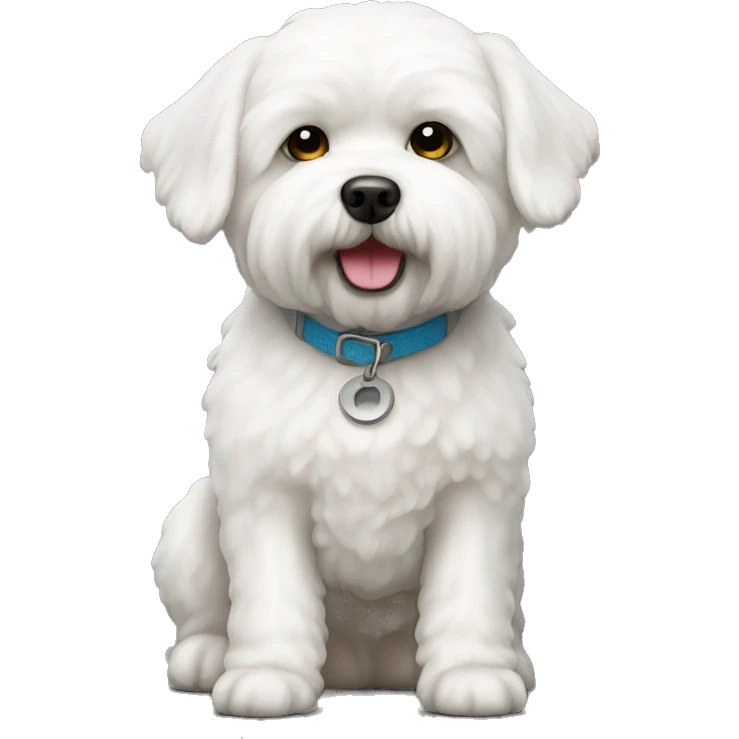 Bichon white dog emoji