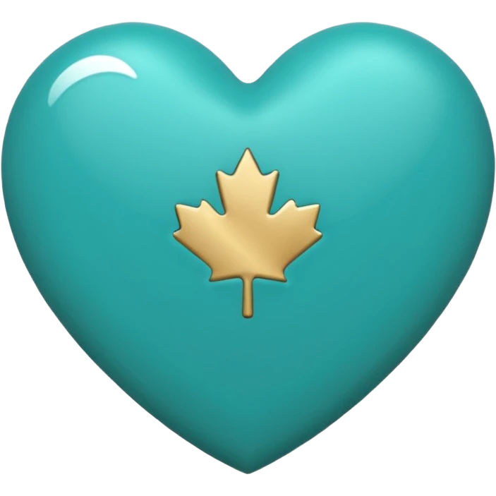 Teal heart with Canadian dollars emoji
