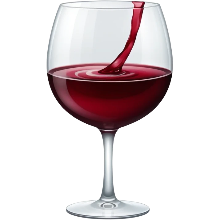 glass filled to the brim with red wine emoji