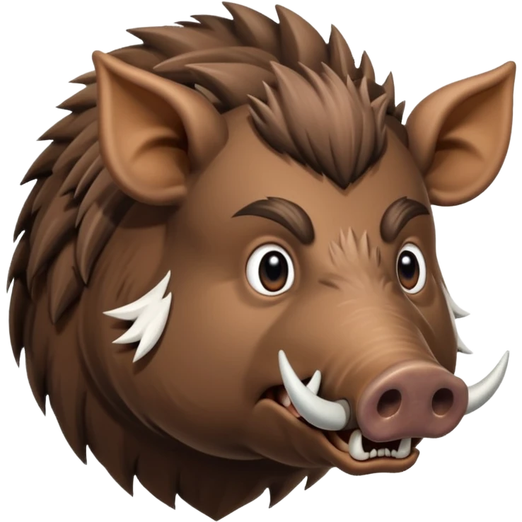 An emoji of a large wild boar, representing hunting in ancient European forests. emoji