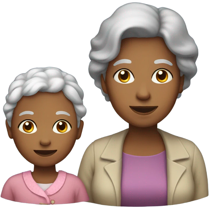 Grandmother with a girl emoji