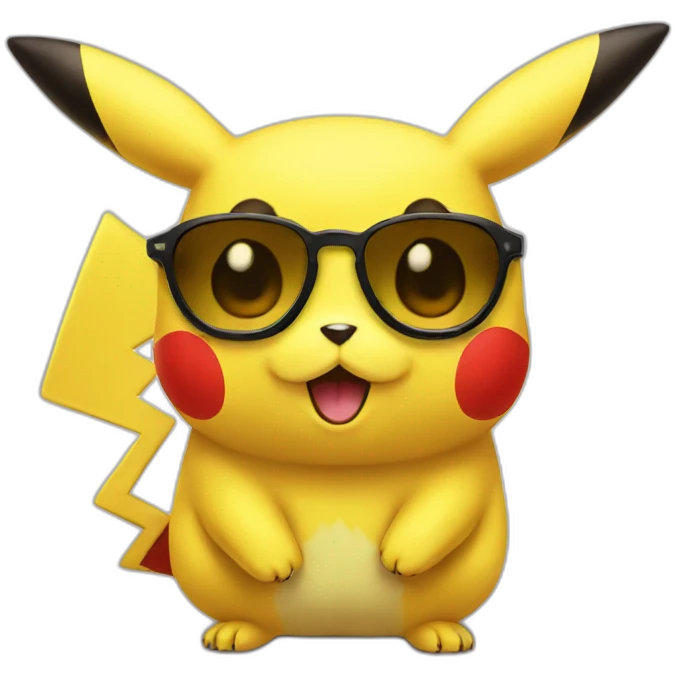 Pikachu with sunglasses emoji