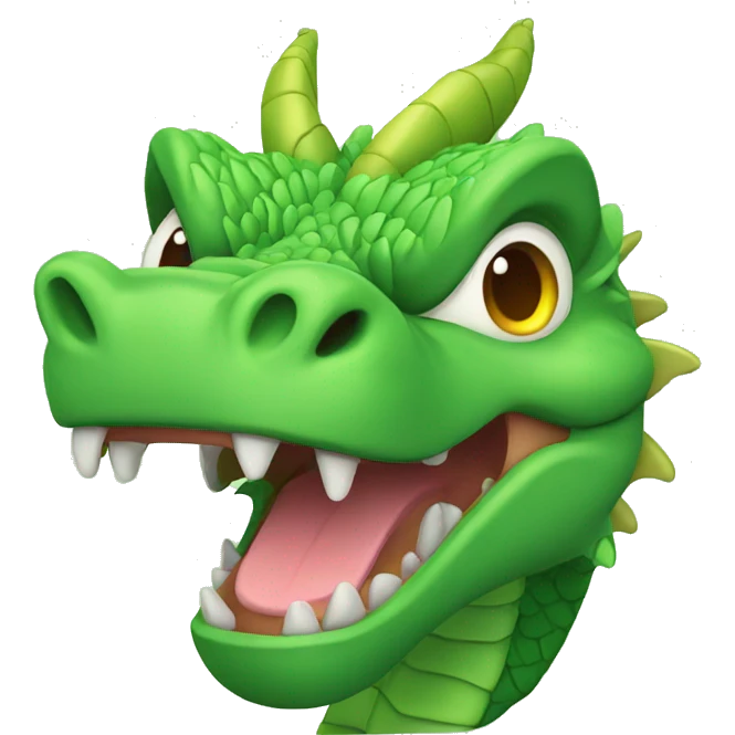 chinese green dragon, bored emoji