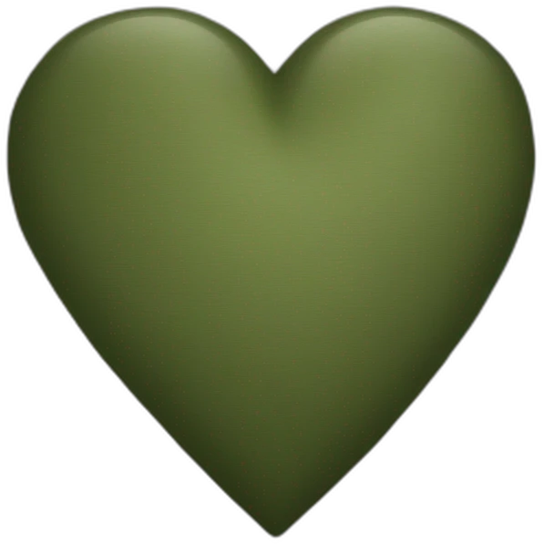 Militar green heart emoji