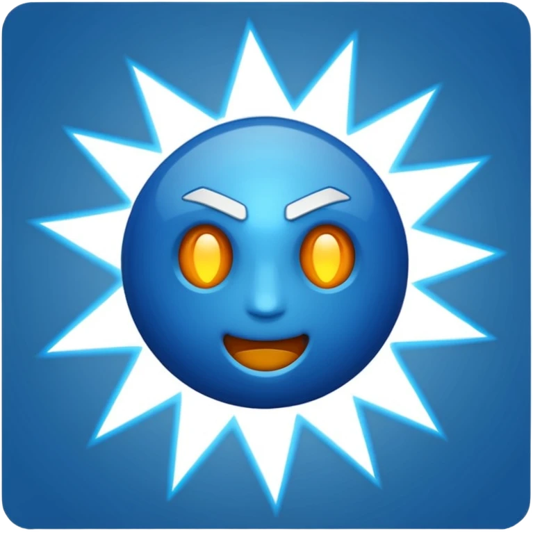 genera un razo azul emoji