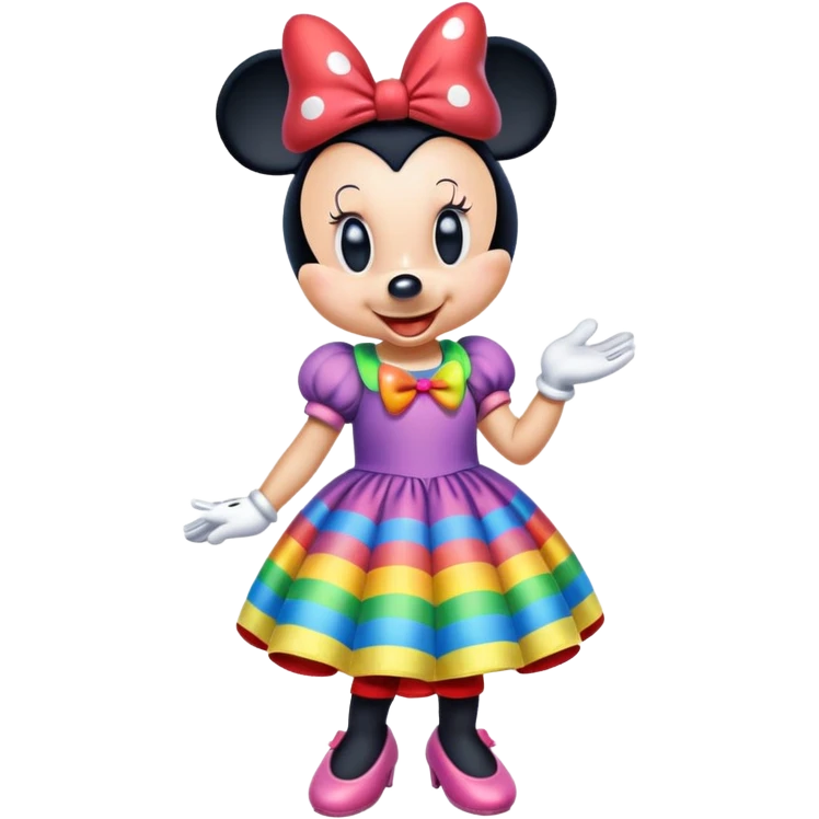 Minnie rainbow dress emoji