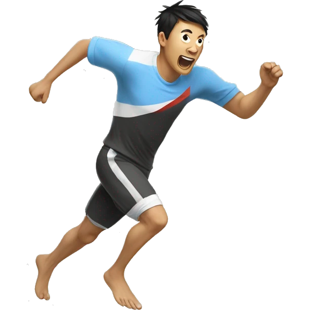 liuxiang running fast shirt emoji