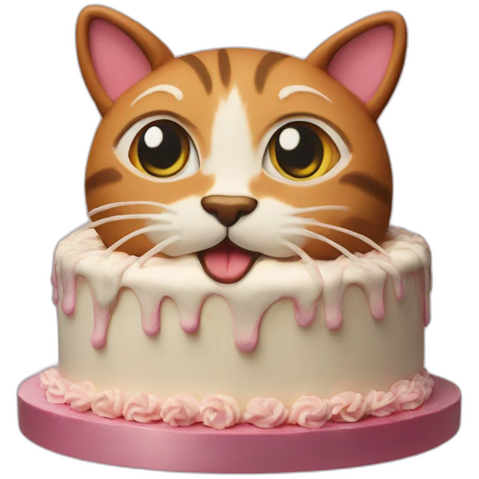 Cat cake emoji