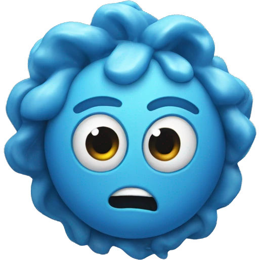 Blue fidget for overstimulation emoji