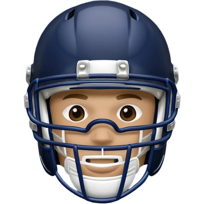 College football player helmet in a deep, dark color emoji