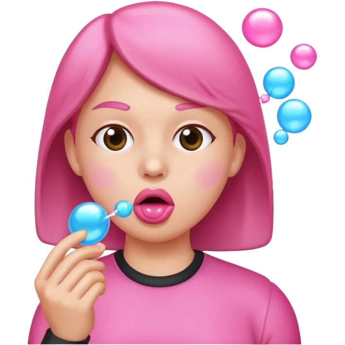 blowing bubble gum emoji