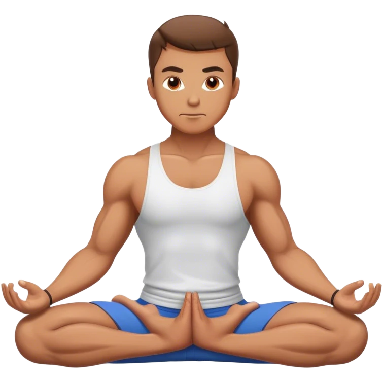 buff man yoga pose emoji