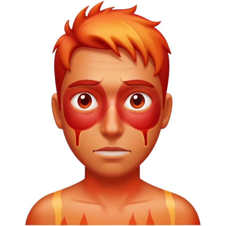 sunburn person emoji  emoji