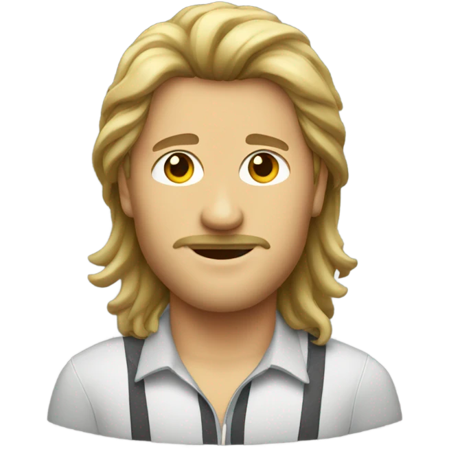 Man with fashionable mullet emoji