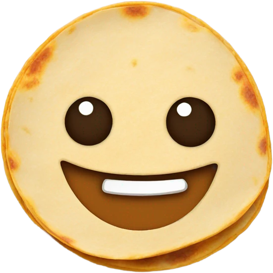 Tortilla with smile emoji