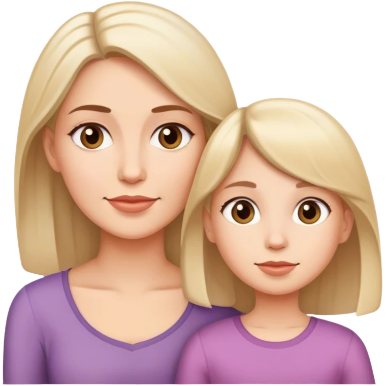 Mom and daughter  emoji