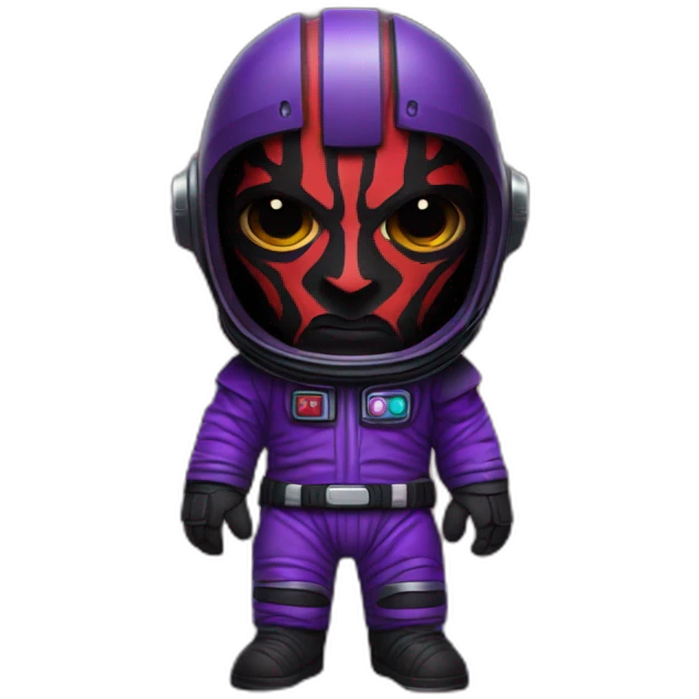 Darth Maul in a purple astronaut suit emoji