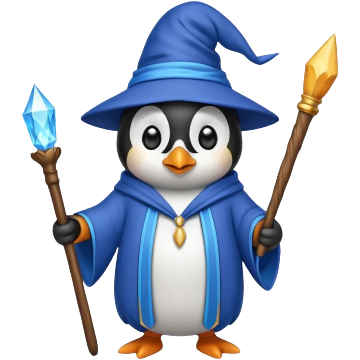 Penguin Wizard emoji