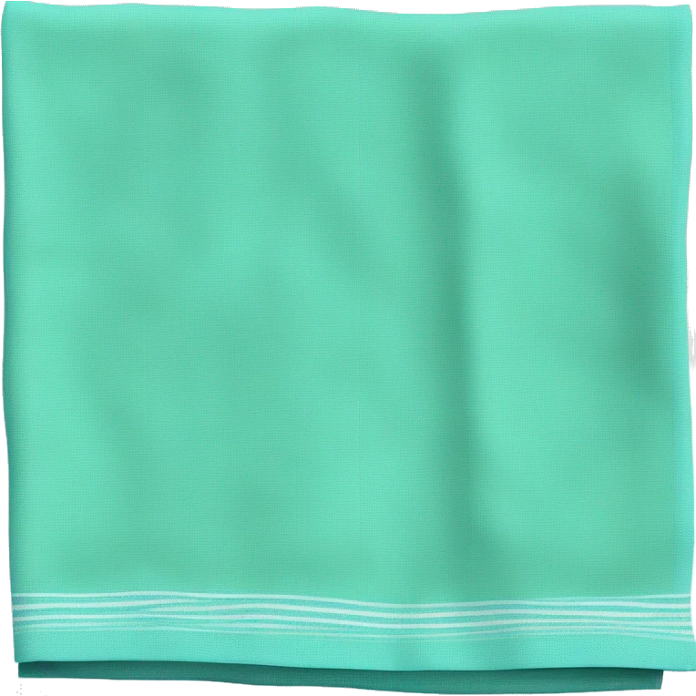 Realistic folded tiffany blue dish towel emoji