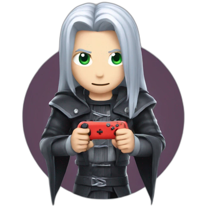 Sephiroth playing Nintendo Switch emoji