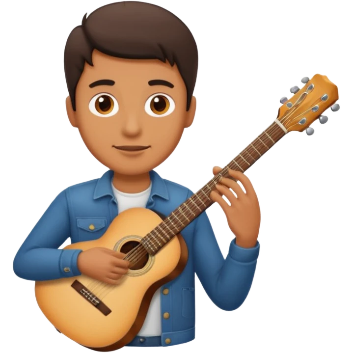 man holding guitar emoji
