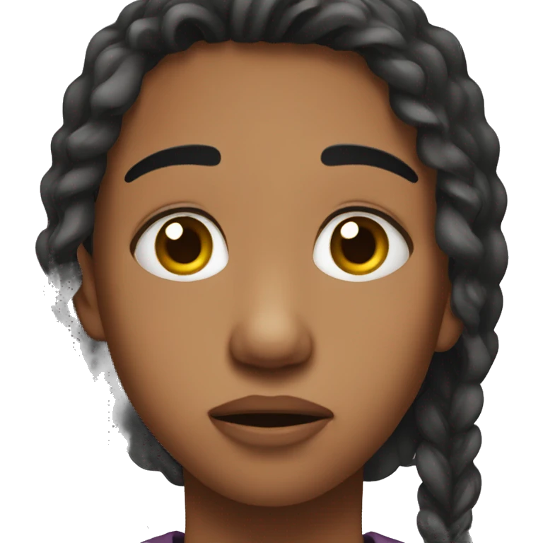 crying bi racial teenager  emoji