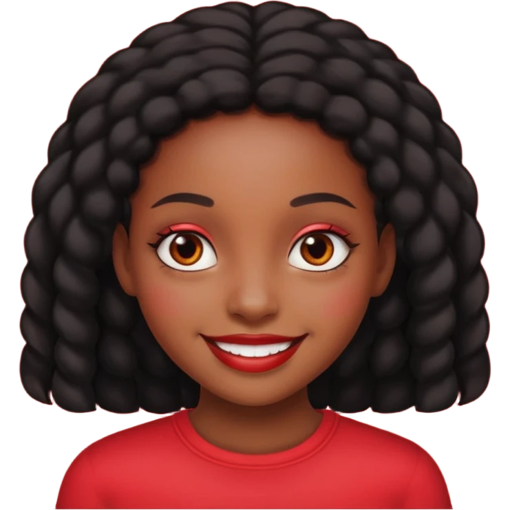 Black girl high off weed emoji