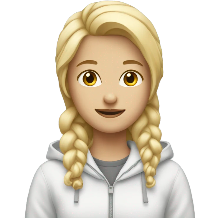 blonde girl with sneakers emoji