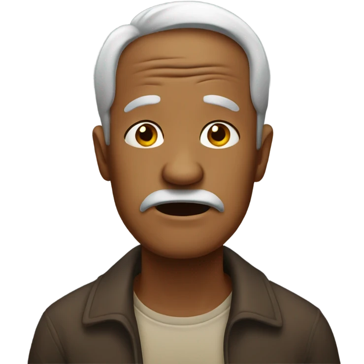 Old brown man crying  emoji