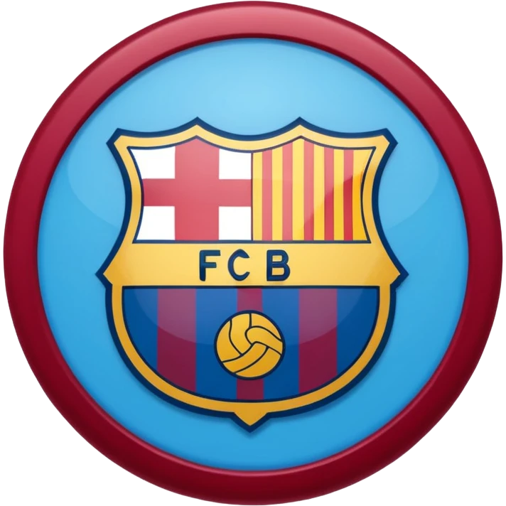 Emoji of fc Barcelona logo emoji