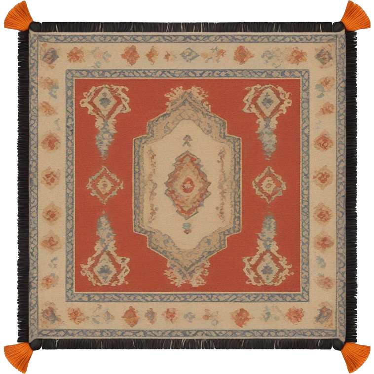 Rectangle carpet with tassels  emoji
