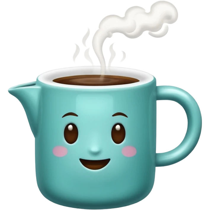 Large Aqua coffee emoji