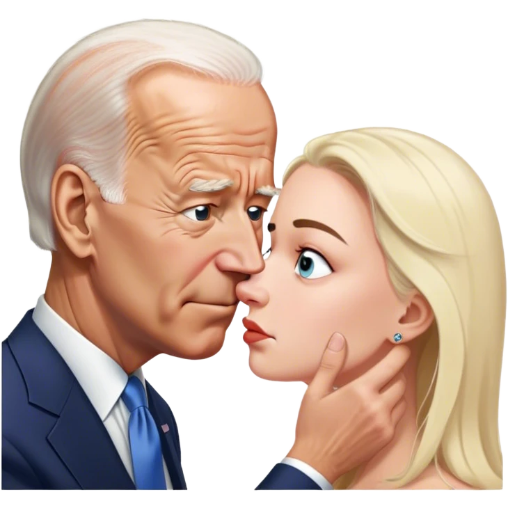 Joe Biden sniffing a person  emoji
