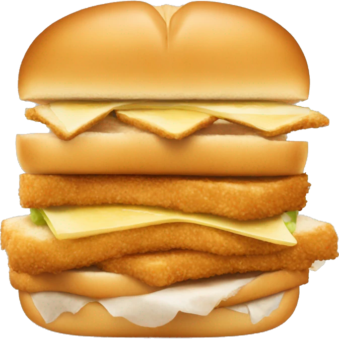 crispy chicken sandwich extra bread in the middle emoji