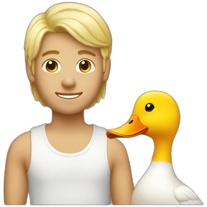 boyfriend blond with duck emoji