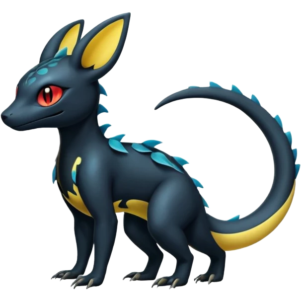 Shiny Salandit-Umbreon-Quilava-Fakémon-hybrid-creature (full body)  emoji
