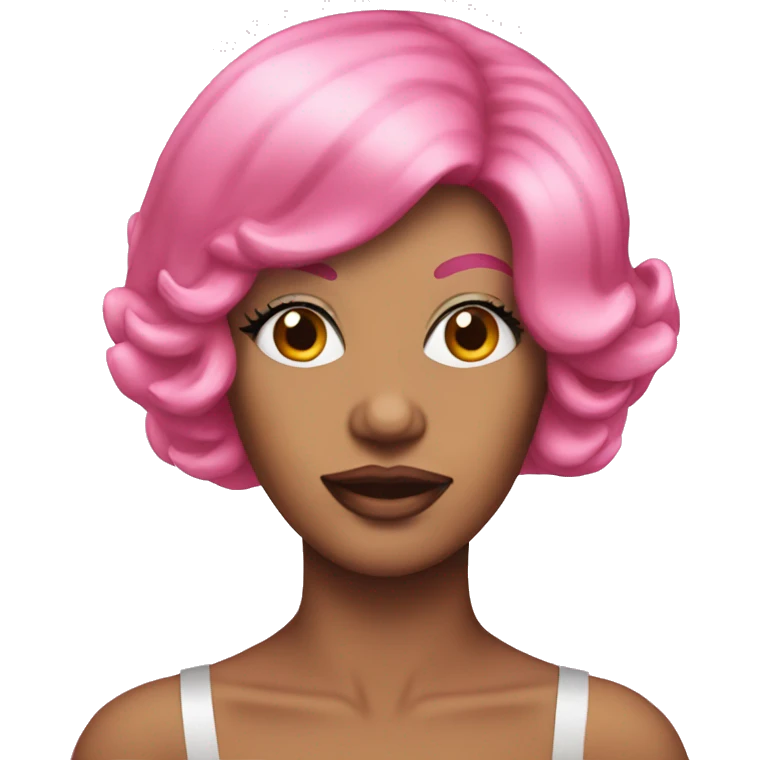 Drag queen with a pink wig  emoji